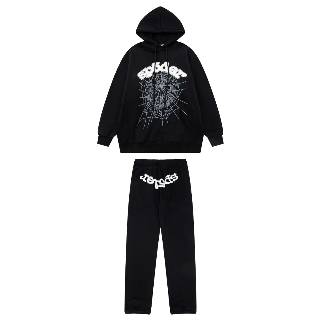 Sp5der Tracksuit Black