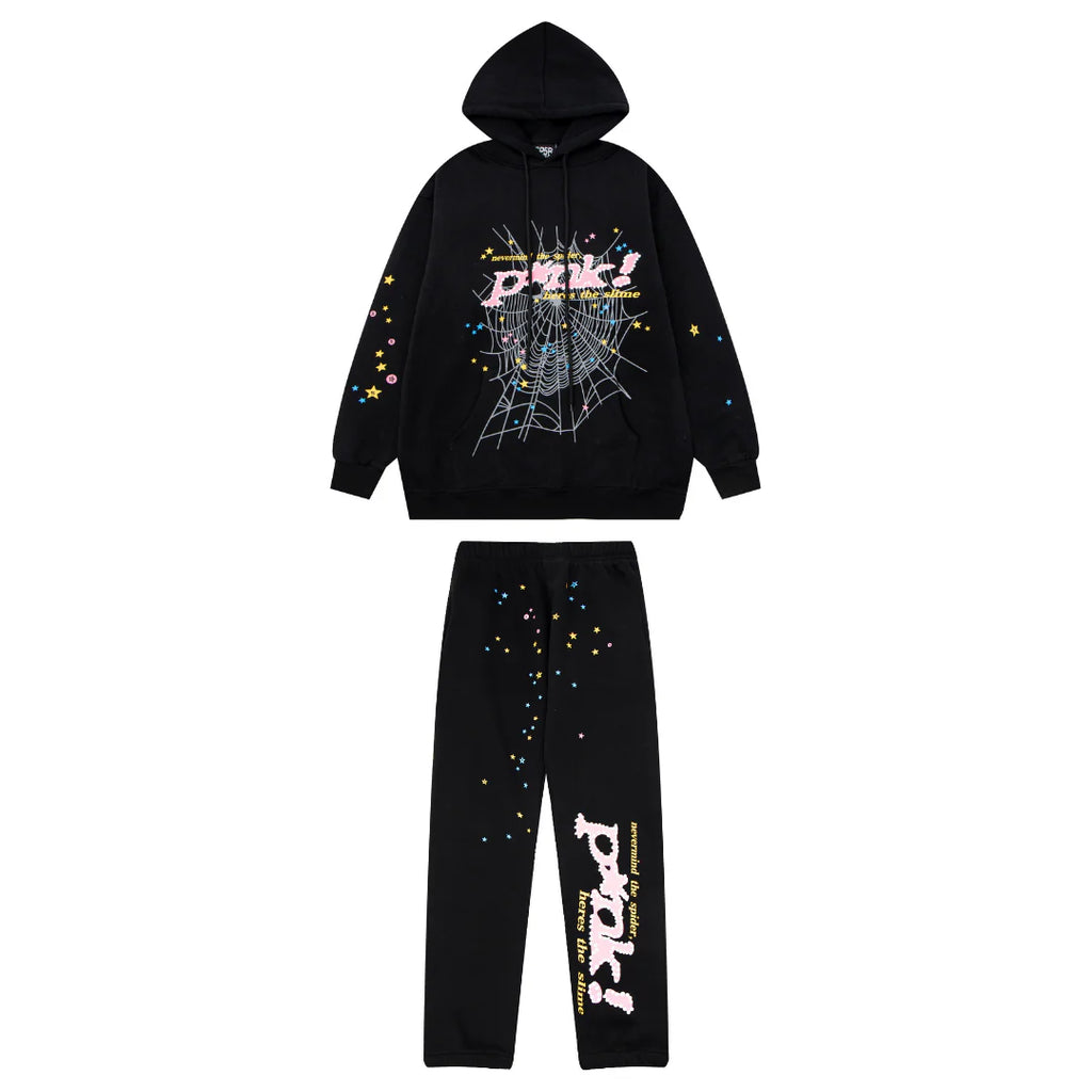 Sp5der Tracksuit Black