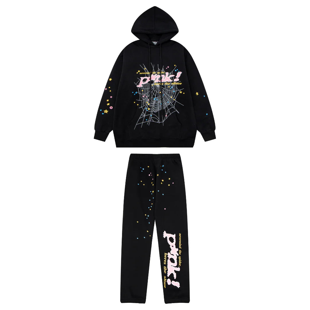 Sp5der Tracksuit Black
