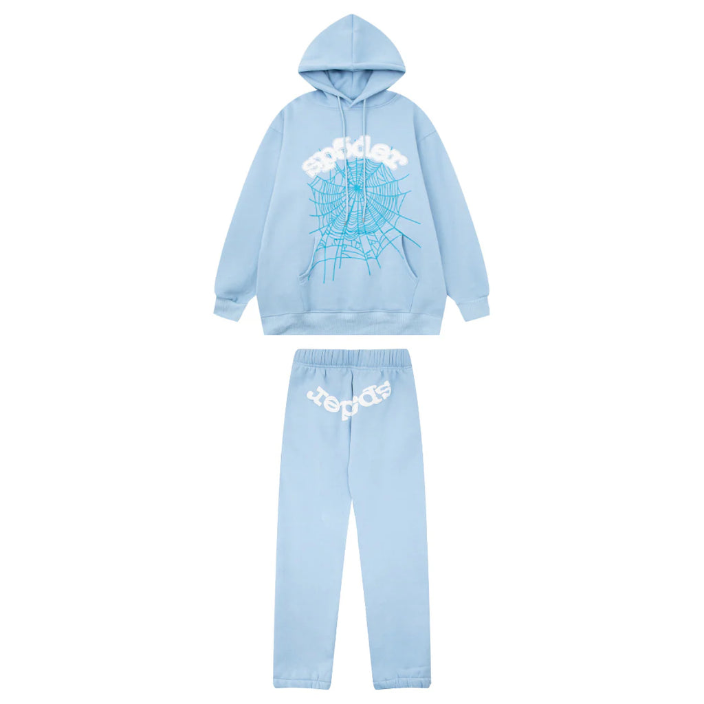 Sp5der Tracksuit Baby Blue