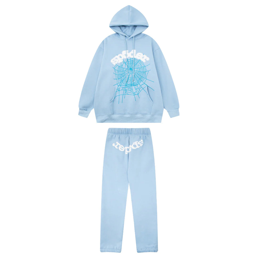 Sp5der Tracksuit Baby Blue