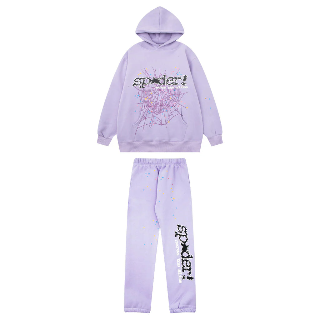 Sp5der Tracksuit Light Purple