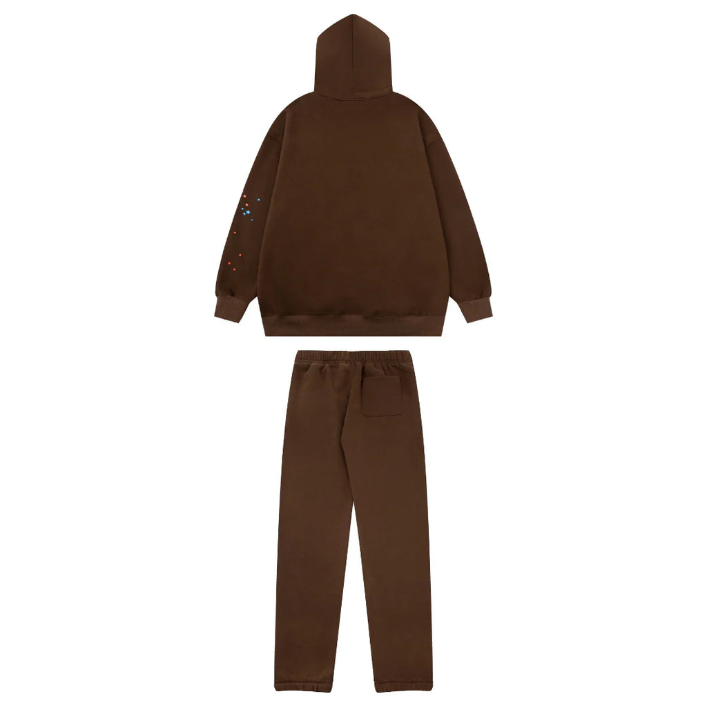 Sp5der Tracksuit Brown