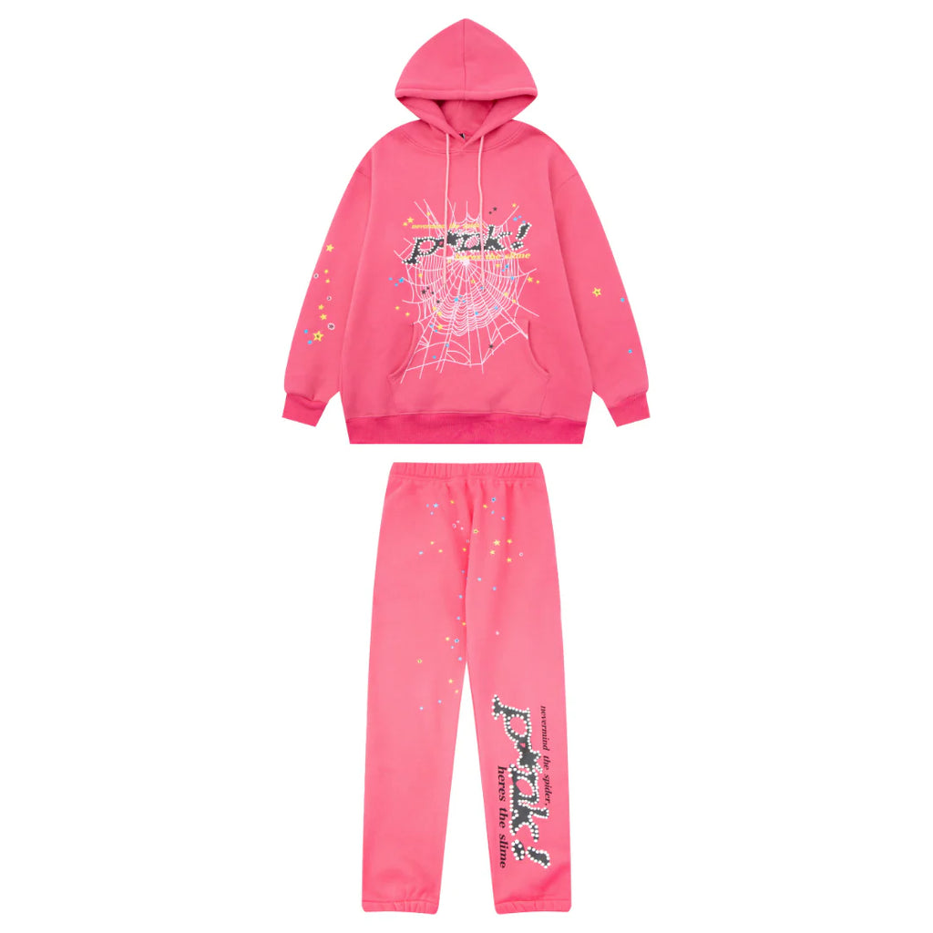Sp5der Tracksuit Pink